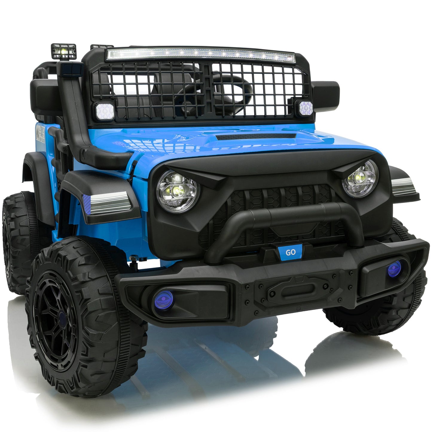 4WD 24 Volt Ride on Toys, Joyracer Electric Truck for Kids, 2 Seater Power Car Wheels with Remote, Bluetooth, LED Lights, Pink