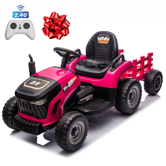 24 Volt Ride on Toys, 2 Seater Ride on UTV Car for Big Kids with Trailer Remote Control,0723