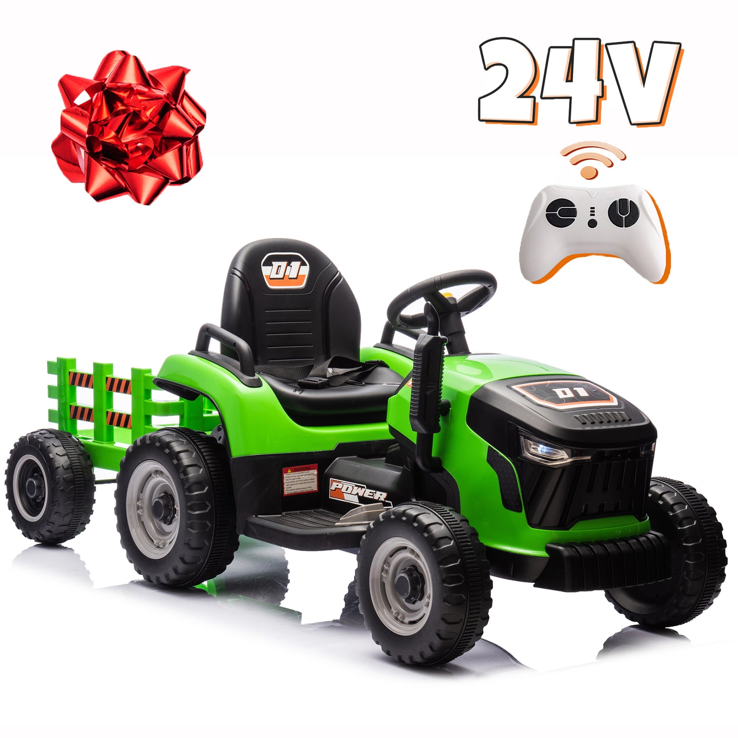 Joyracer 24V Kids Ride on Truck Car w/ Parent Remote Control, Power Car Wheels Toy for Toddlers w/3 Speeds, Music,0728