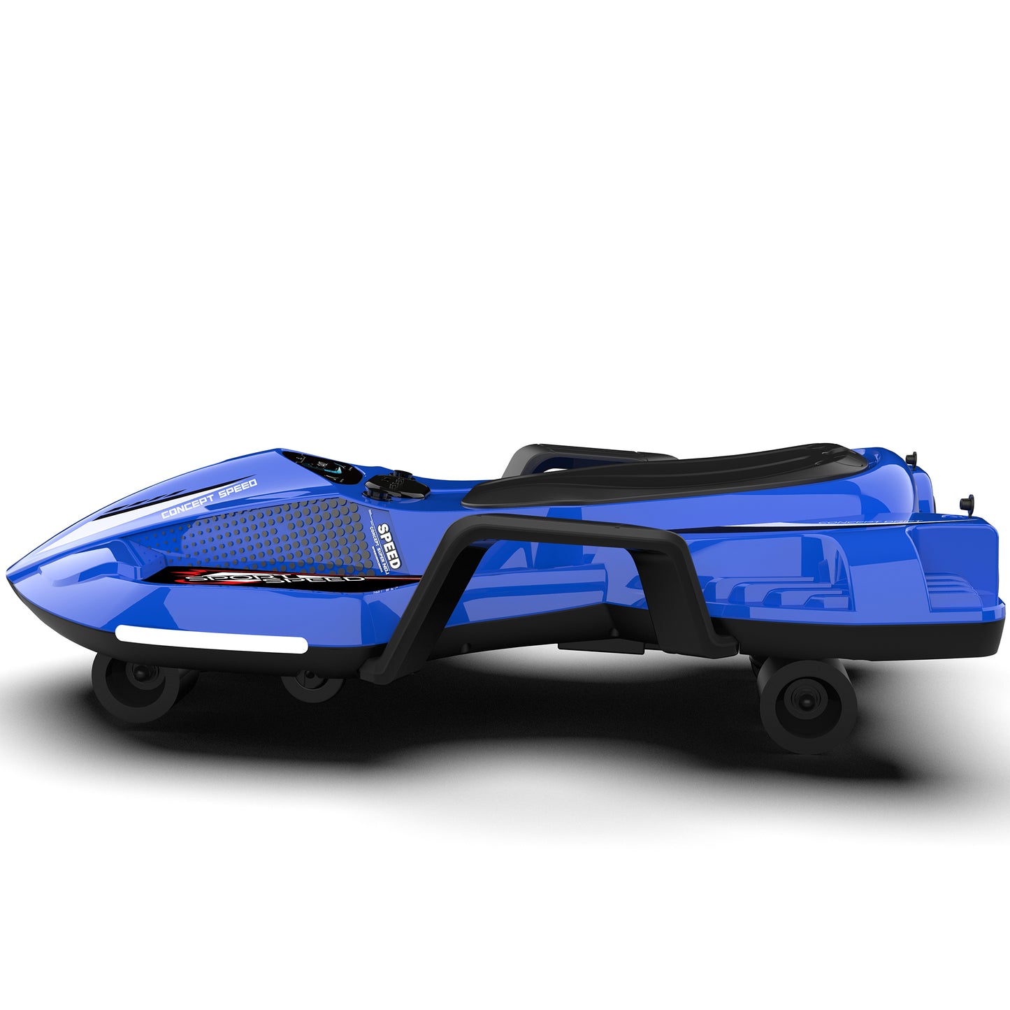 Electric Kids Ride on Toys Car, 200W Hub Motor & 24V Battery, Tail Color Spray, Up to 7MPH, Blue