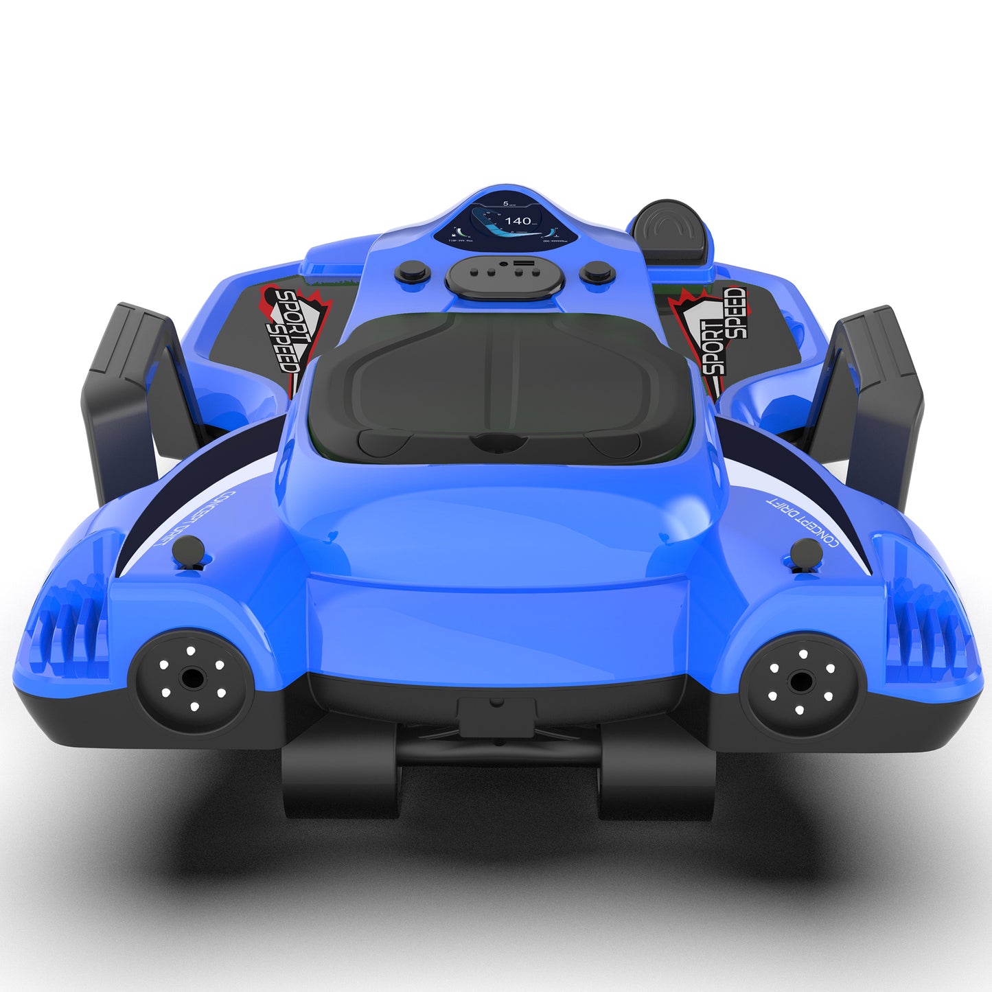 Electric Kids Ride on Toys Car, 200W Hub Motor & 24V Battery, Tail Color Spray, Up to 7MPH, Blue