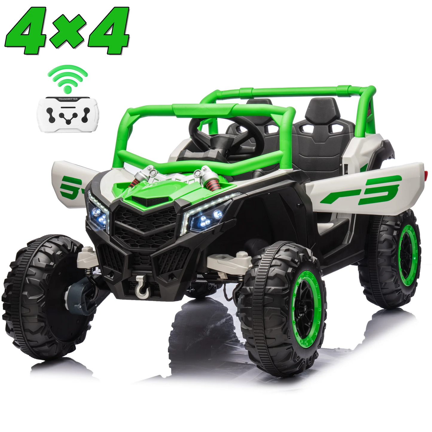 Joyracer 24 Volt Ride on Toys 2 Seater, 4WD Electric Car for Kids, Cool Gift UTV with Remote Control, Bluetooth Music, Spring Suspension, LED Light, Pink