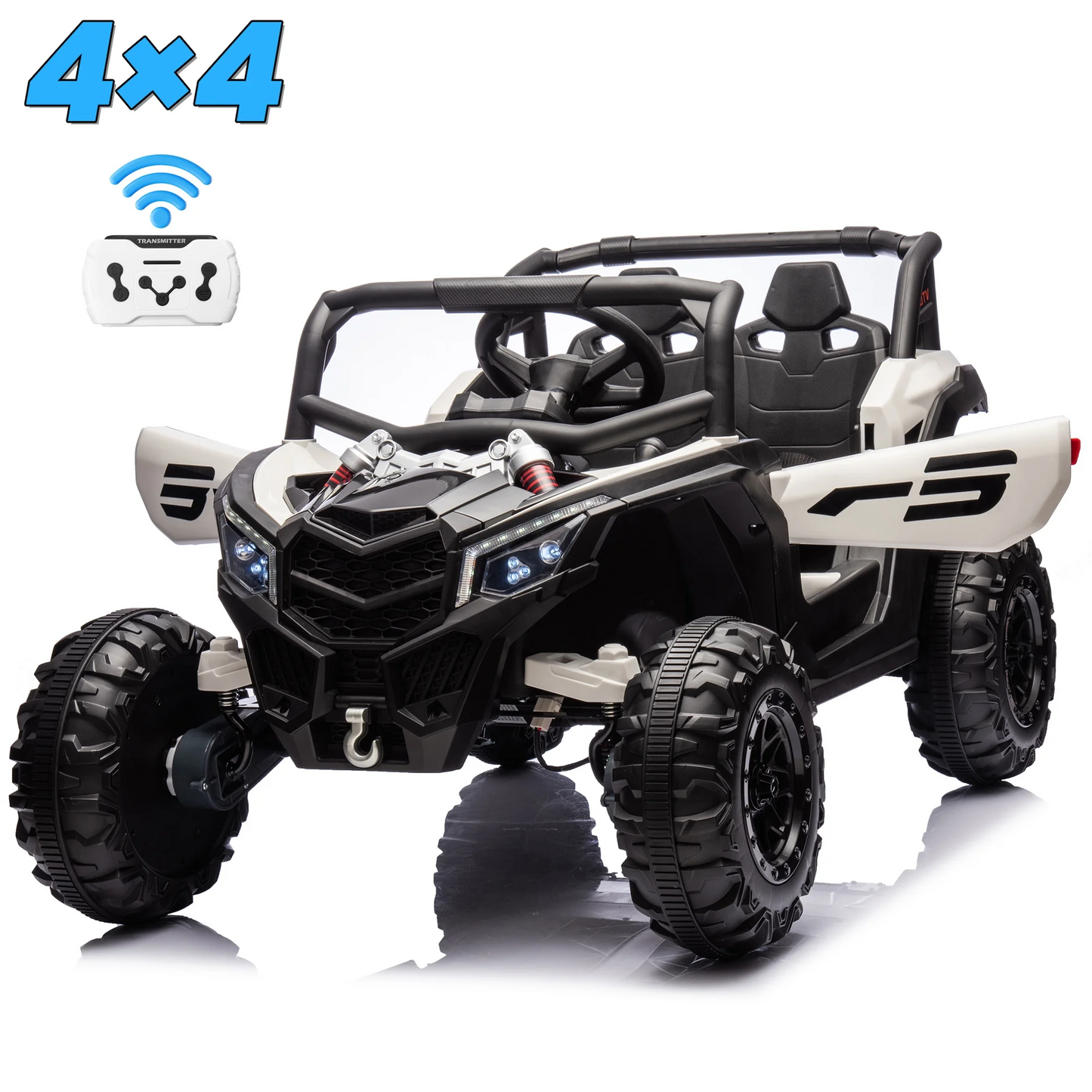 Joyracer 24 Volt Ride on Toys 2 Seater, 4WD Electric Car for Kids, Cool Gift UTV with Remote Control, Bluetooth Music, Spring Suspension, LED Light, Pink
