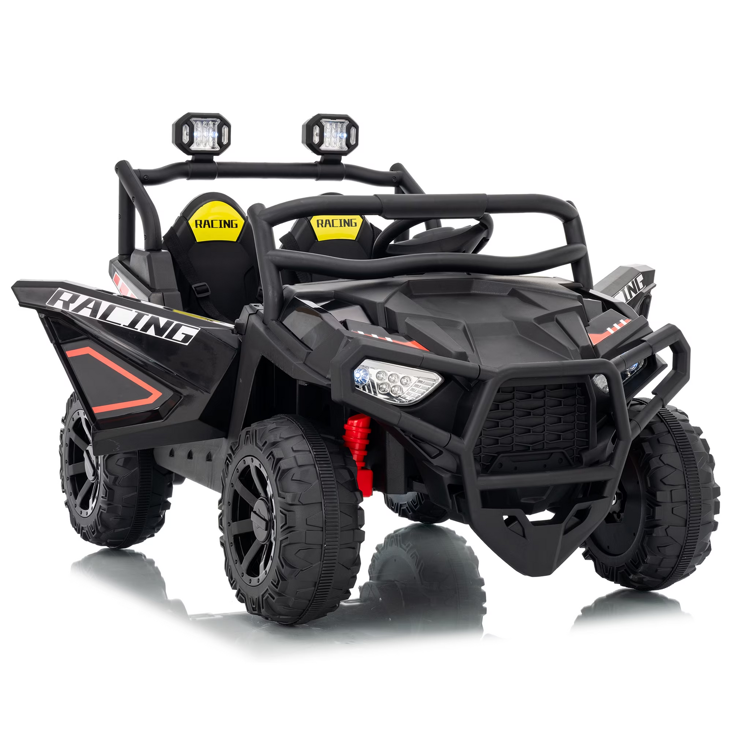 Joyracer 800W Ride on UTV, 4WD 24 Volt Ride on Toys with Remote Control, 2-XL Seater Electric Car for Kids, Power Car Wheels with Music, Bluetooth, MP3, USB, Horn, Light
