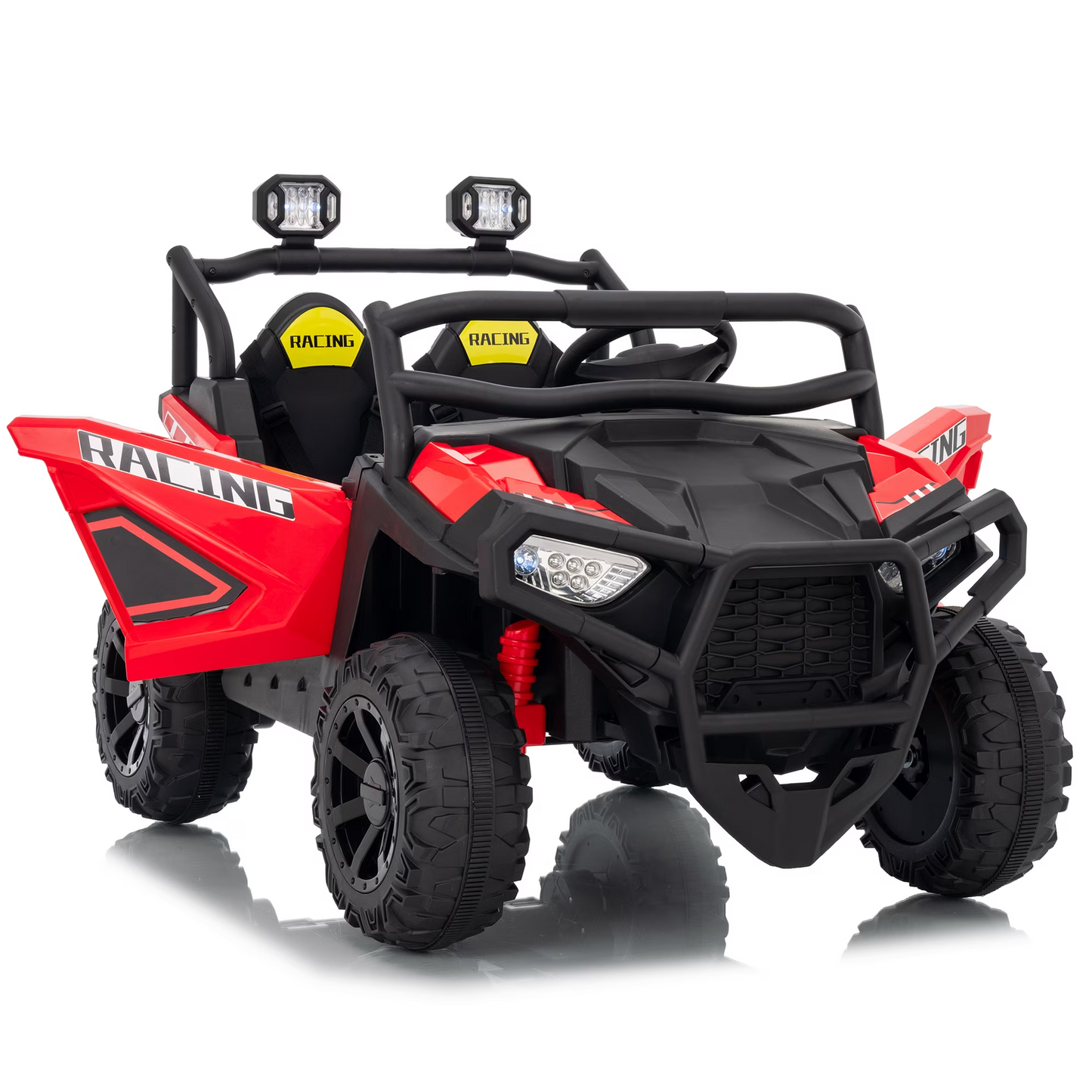 Joyracer 800W Ride on UTV, 4WD 24 Volt Ride on Toys with Remote Control, 2-XL Seater Electric Car for Kids, Power Car Wheels with Music, Bluetooth, MP3, USB, Horn, Light