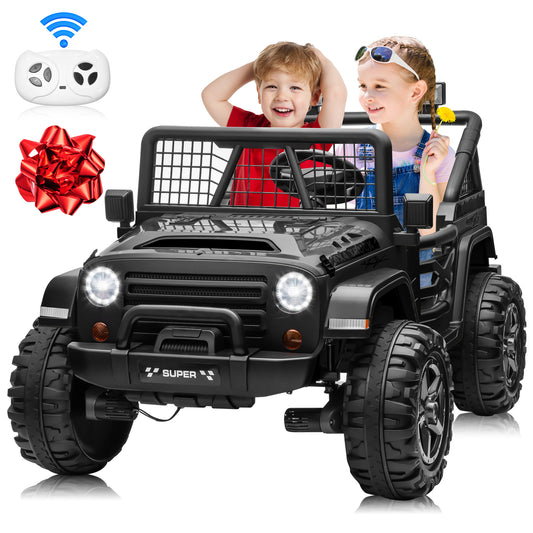 Joyracer 24 Volt Ride on Toys, 4WD/2WD Switchable, XL 2 Seater Ride on Cars, Electric Car for Kids with Remote, Power Car Wheels Ride on Truck w/ Music, Bluetooth, LED Lights