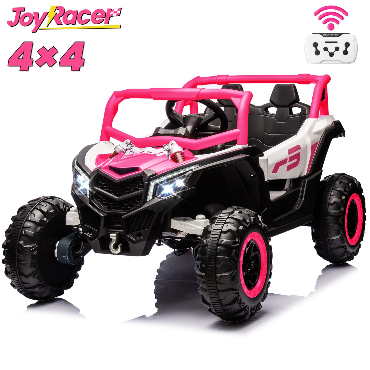 Joyracer 24V Ride on Car w/ Remote Control, 4WD Powered Electric Off-Road UTV with 4*200W Motors