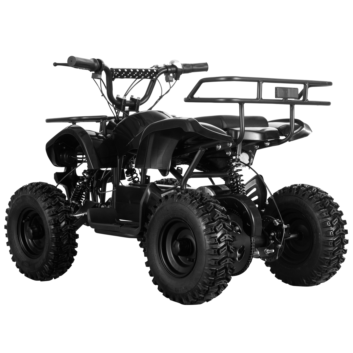 Joyracer 500W Dirt Quad - 36V Powered Ride-on, Electric 4-Wheeler for Kids Teenager, Mini ATV w/ Brush-less Motor, Hydraulic-spring Absorbers, Disc Brakes, 3 Speeds, Up to 16 mph, Black