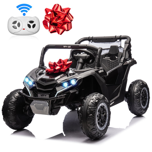 Joyracer 4X4 24 Volt Ride on Toys UTV with 2 Seaters, 5MPH Electric Power 4-wheeler for Kids with Remote Control, Storage, 3 Speeds, Bluetooth Music