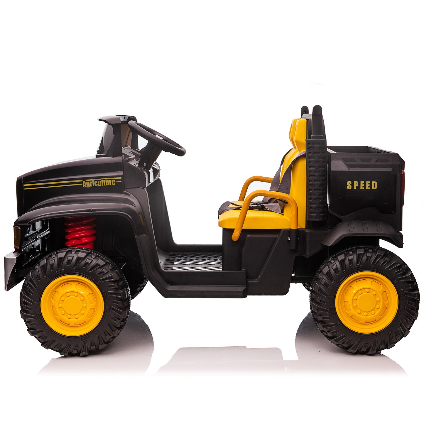 24V 2 Seater Kids Ride on Dump Truck Car, Electric Powered Ride on Toy Tractor with Trailer Remote Control