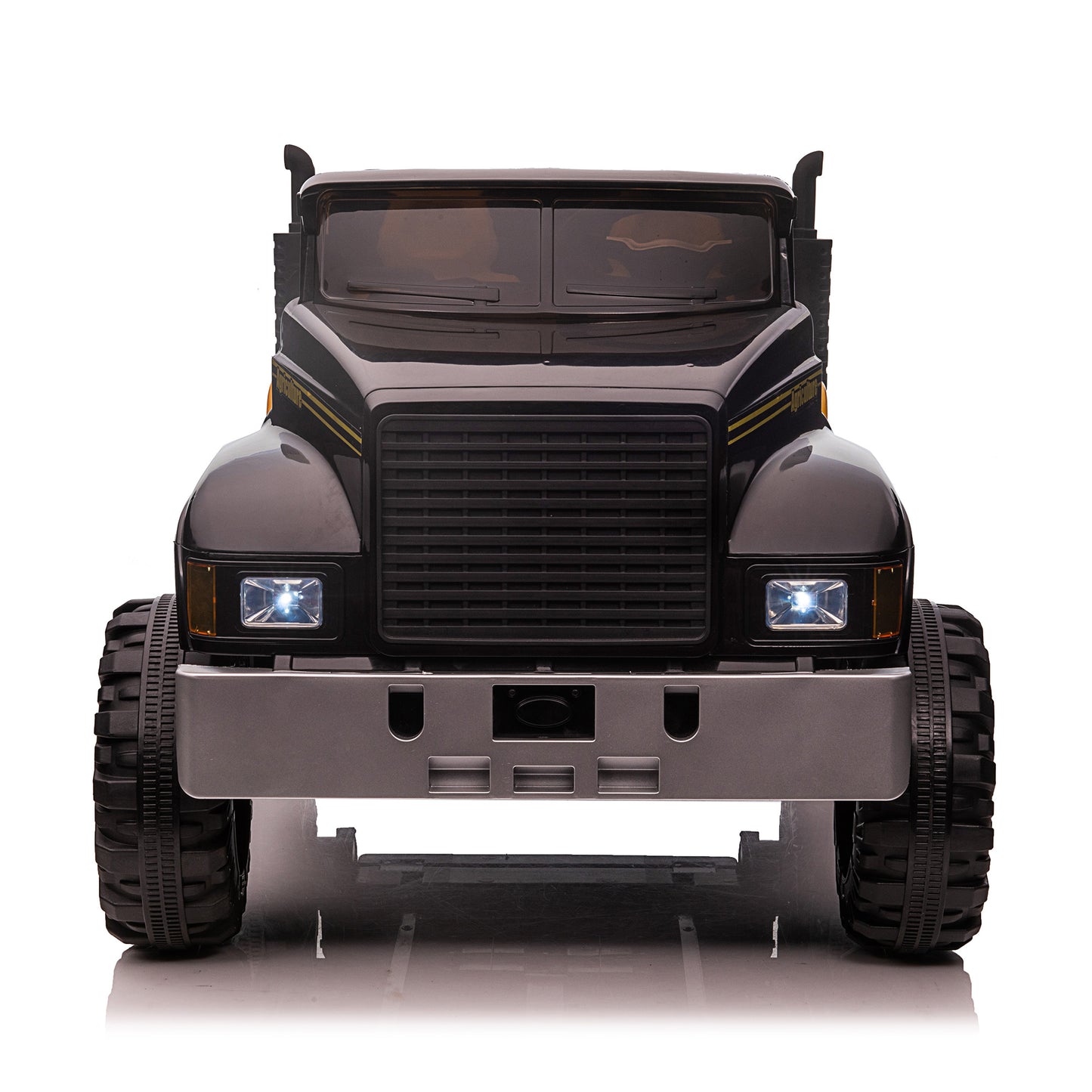 24V 2 Seater Kids Ride on Dump Truck Car, Electric Powered Ride on Toy Tractor with Trailer Remote Control