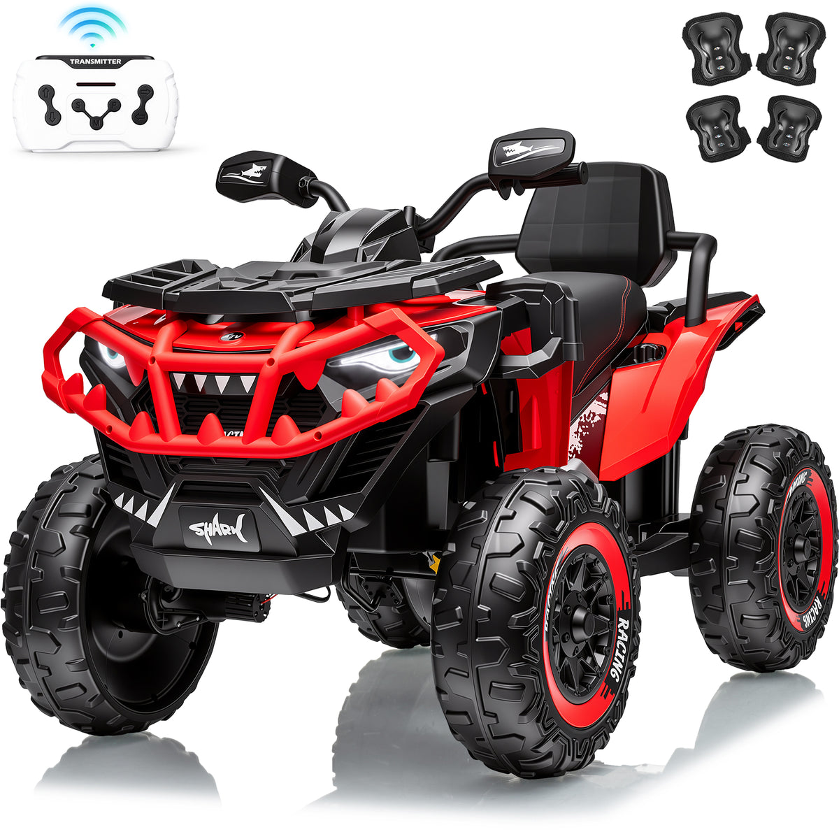 Joyracer XXL 24 Volt Ride on Toys for Big Kids, EVA Tires 4 Wheeler with 2 Seater, Power Car Wheels with Remote, Knee Pad, Bluetooth