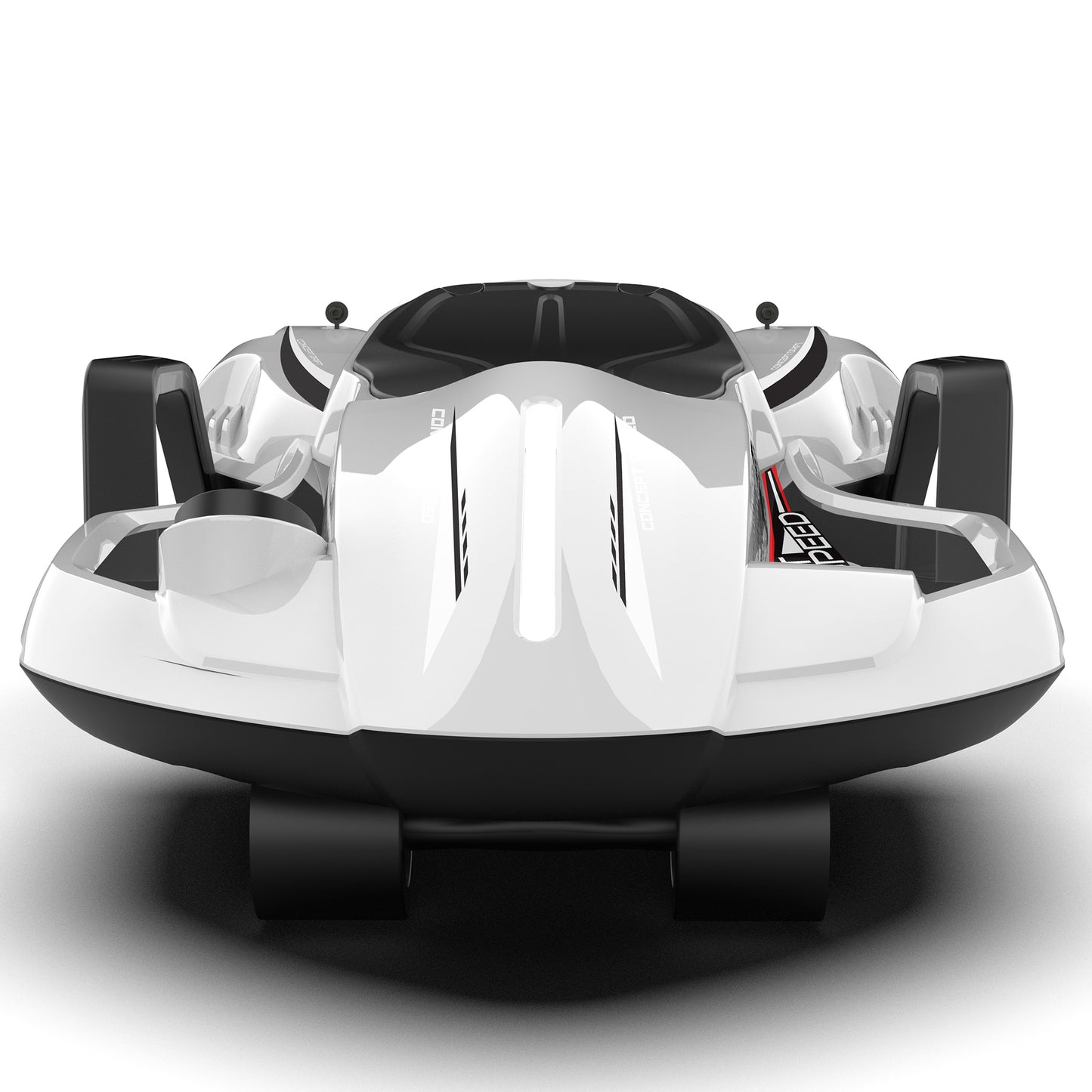 24V Ride on Toys with 200W Hub Motor Up to 7MPH, Battery Powerd Ride on Drift Car, Color Tail Spray, Accelerator Pedal, PU Tires, Gravity Steering, Bluetooth Music for Big Kids Ages 6+, White