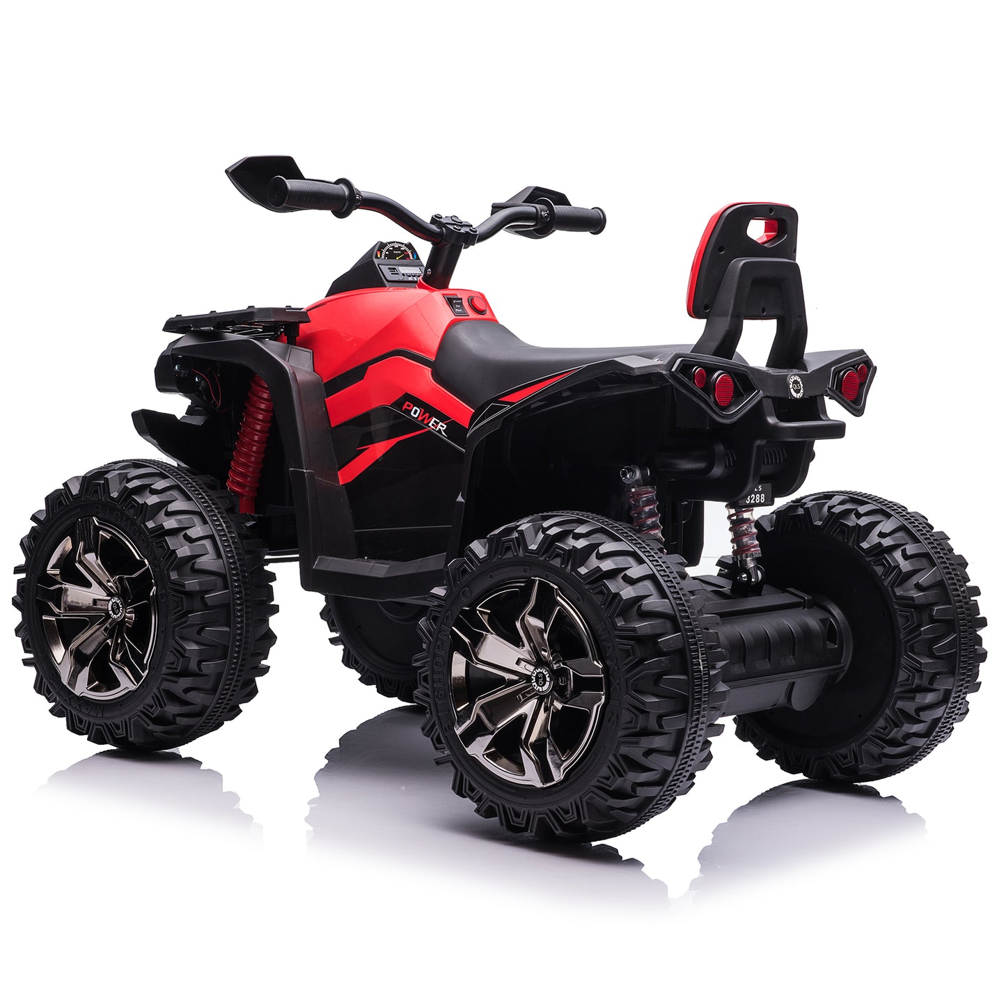 24 Volt Ride on Toys with Remote Control, 800W Kids ATV Four-Wheeler Quad Car, 2 Seater Off-Road Ride on ATV for Big Kids, Red-3288