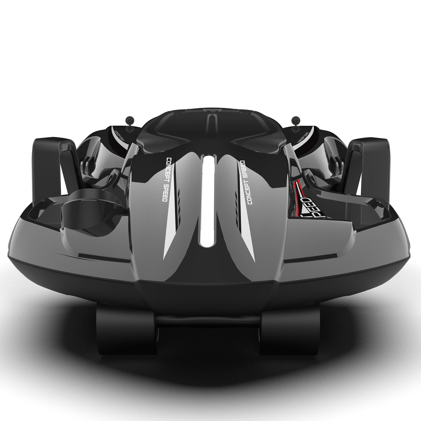 24V Ride on Toys with 200W Hub Motor Up to 7MPH, Battery Powerd Ride on Drift Car, Color Tail Spray, Accelerator Pedal, PU Tires, Gravity Steering, Bluetooth Music for Big Kids Ages 6+, Black