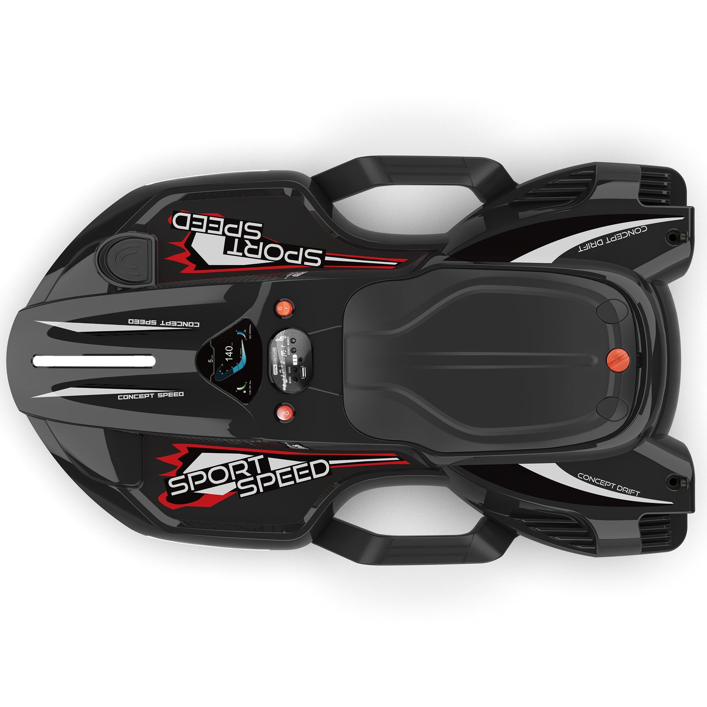 24V Ride on Toys with 200W Hub Motor Up to 7MPH, Battery Powerd Ride on Drift Car, Color Tail Spray, Accelerator Pedal, PU Tires, Gravity Steering, Bluetooth Music for Big Kids Ages 6+, Black