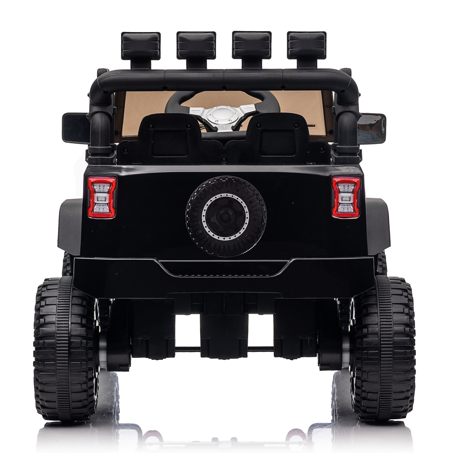 Joyracer 24V Kids Ride on Toys Car with Remote Control, Powered Truck car w/Four-wheel Shock Absorber, Speed Adjustable, LED Lights, Bluetooth Music,Black