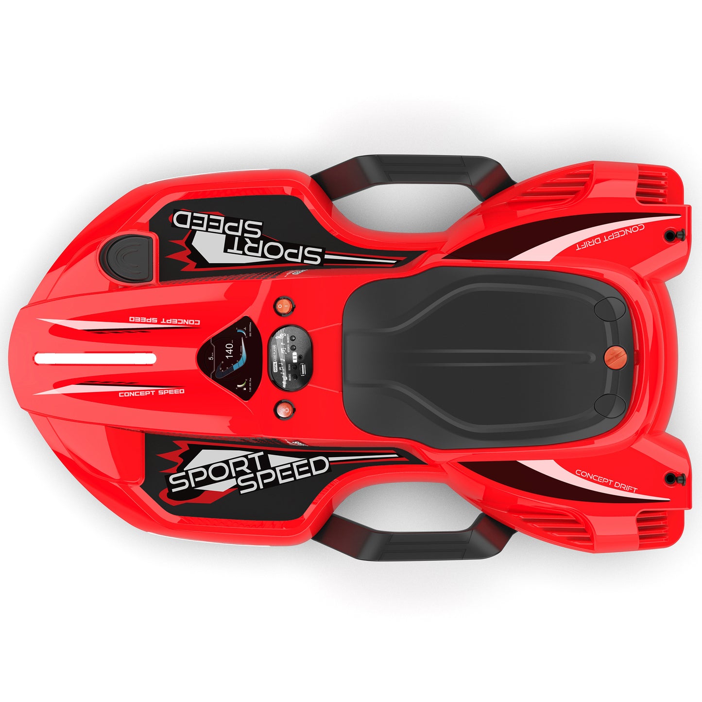 Electric Kids Ride on Toys Car, 200W Hub Motor & 24V Battery, Tail Color Spray, Up to 7MPH, Red