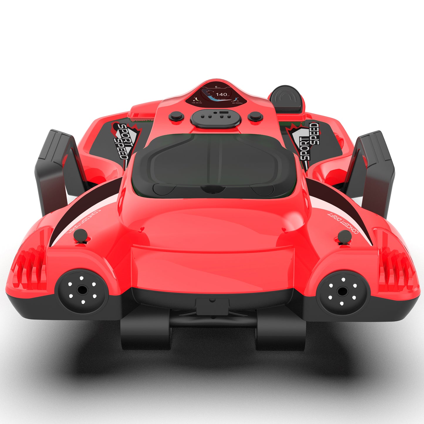 Electric Kids Ride on Toys Car, 200W Hub Motor & 24V Battery, Tail Color Spray, Up to 7MPH, Red
