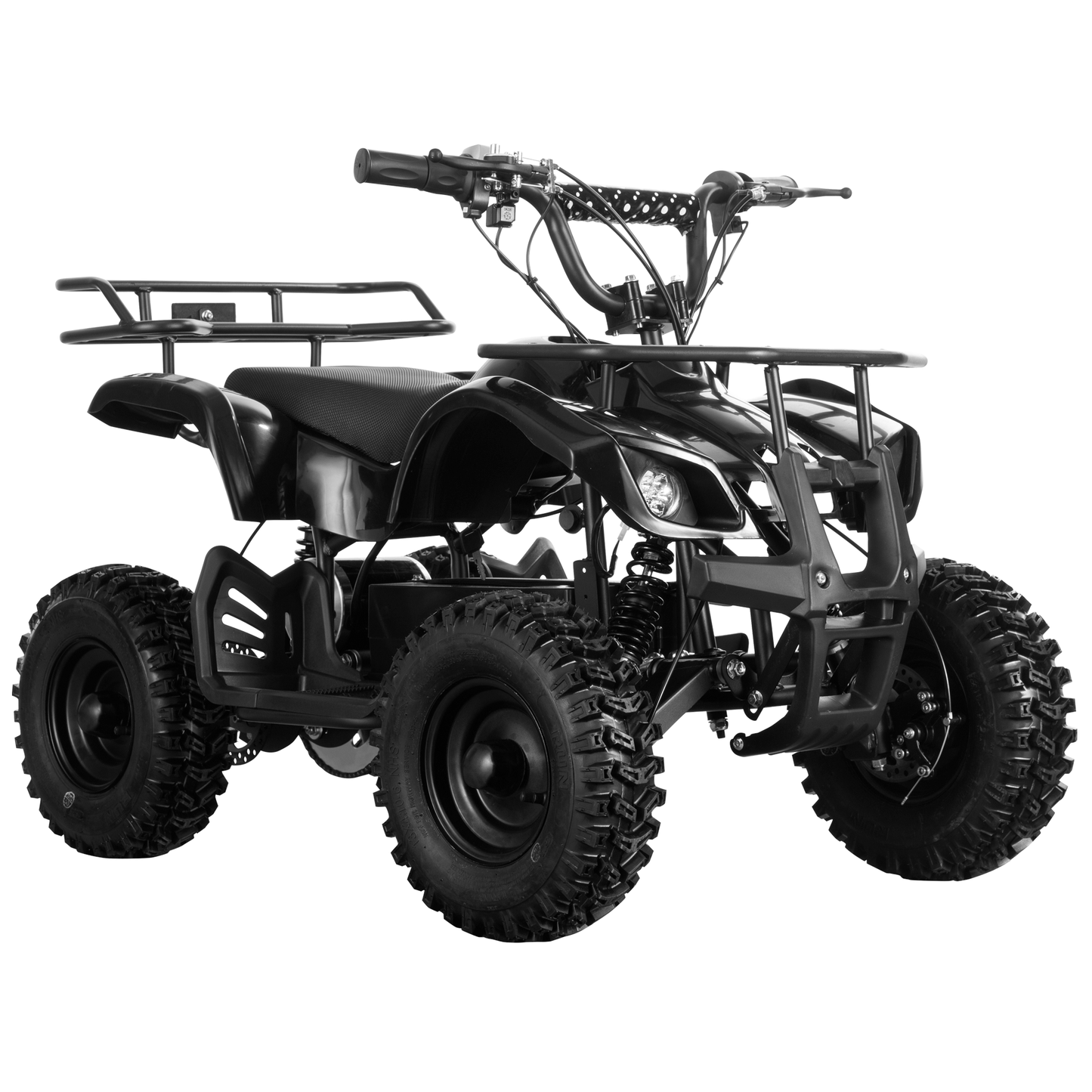 Joyracer 500W Dirt Quad - 36V Powered Ride-on, Electric 4-Wheeler for Kids Teenager, Mini ATV w/ Brush-less Motor, Hydraulic-spring Absorbers, Disc Brakes, 3 Speeds, Up to 16 mph, Black