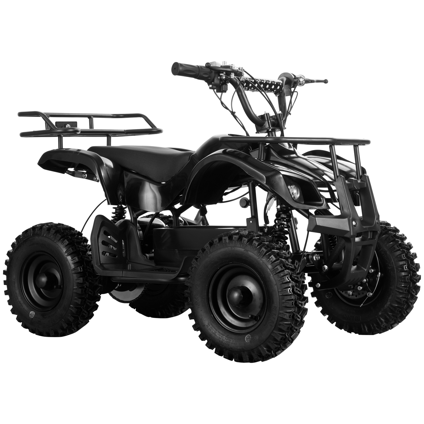 Joyracer 500W Dirt Quad - 36V Powered Ride-on, Electric 4-Wheeler for Kids Teenager, Mini ATV w/ Brush-less Motor, Hydraulic-spring Absorbers, Disc Brakes, 3 Speeds, Up to 16 mph, Black
