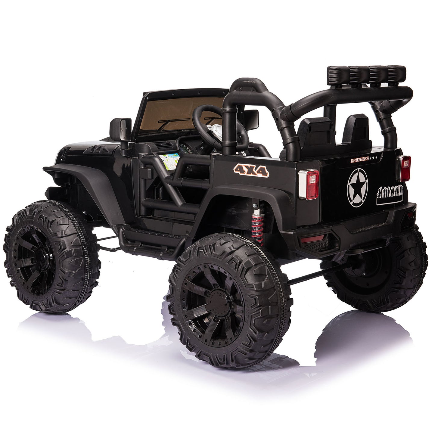 24V Electric Truck Powered Ride-On with Remote Control, Black-- JC555