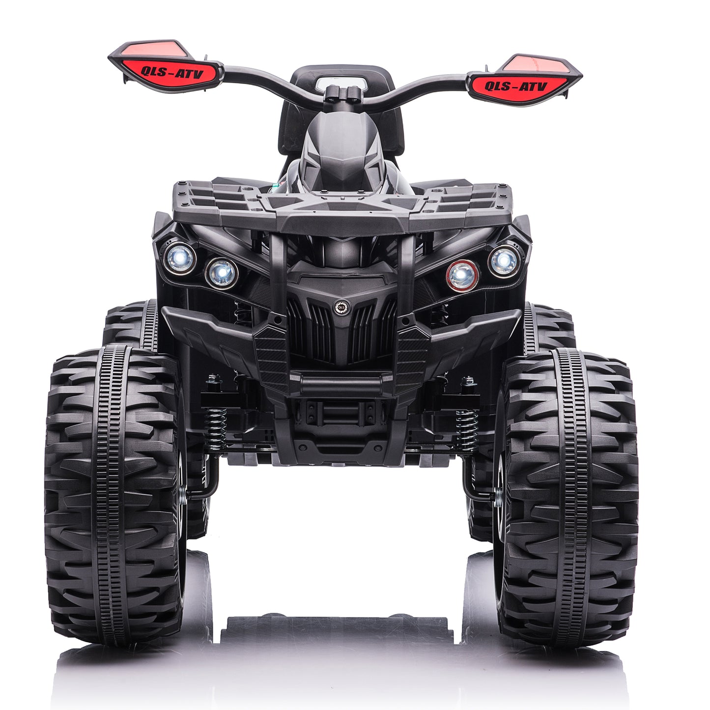 Joyracer 4x4 24V Kids Ride on ATV with 2 Seater, off-Road 4-Wheeler Quad Electric Car w/ 4x200W Motor, Ride on Toys w/ High/Low Speed, Bluetooth/MP3, Horn, Music, LED Light for Big Kids Gift, Black no RC-3288zhu