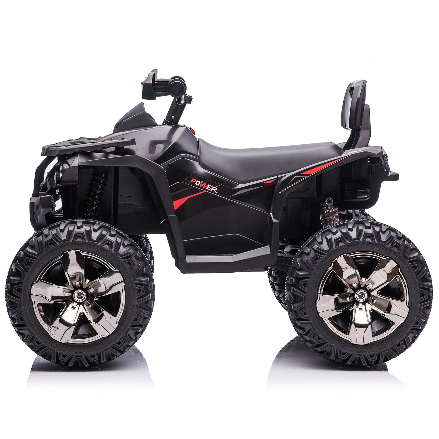 Joyracer 4x4 24V Kids Ride on ATV with 2 Seater, off-Road 4-Wheeler Quad Electric Car w/ 4x200W Motor, Ride on Toys w/ High/Low Speed, Bluetooth/MP3, Horn, Music, LED Light for Big Kids Gift, Black no RC-3288zhu