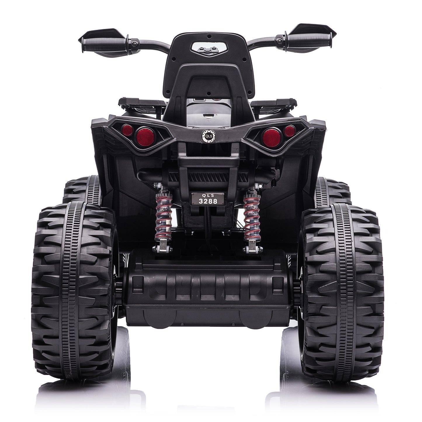 Joyracer 4x4 24V Kids Ride on ATV with 2 Seater, off-Road 4-Wheeler Quad Electric Car w/ 4x200W Motor, Ride on Toys w/ High/Low Speed, Bluetooth/MP3, Horn, Music, LED Light for Big Kids Gift, Black no RC-3288zhu