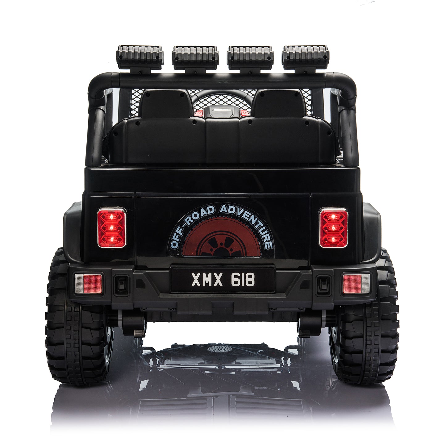 12V Kids Ride On Truck 4x4 Car with 2 Seater & Remote Control, 10Ah Battery Powered Electric Ride on Toys w/ 4*75W Motor, Bluetooth MP3 Music, 4 Wheels Suspension, 3 Speeds Black