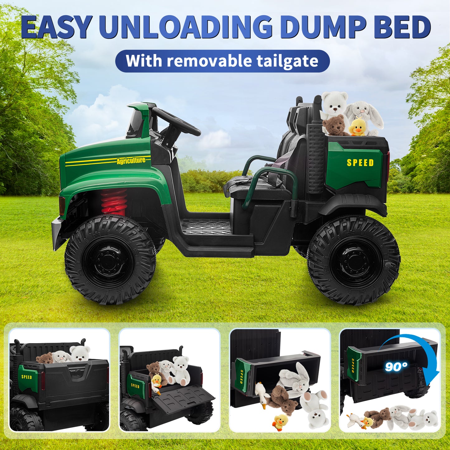 24V Kids Ride on Car Tractor with Remote Control 222