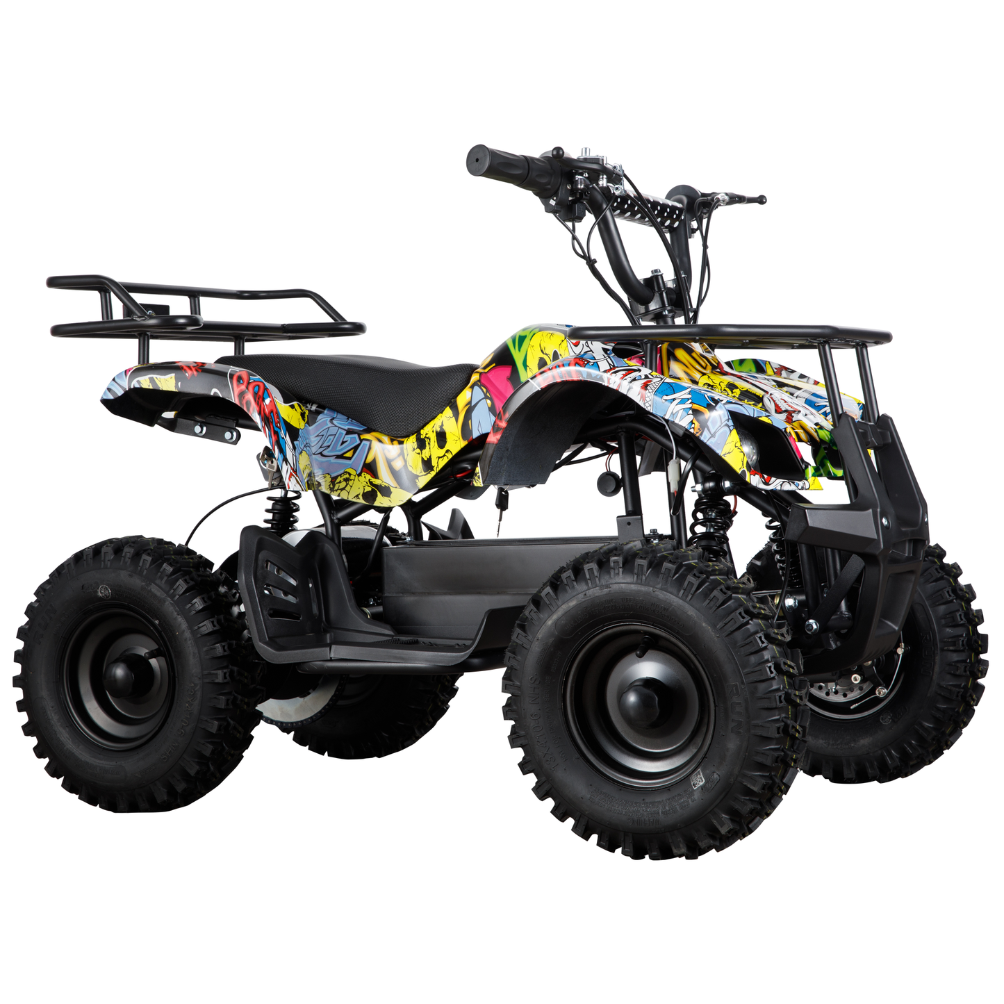 500W Dirt Quad - 36V Powered Ride ons, Up to 16 mph, Electric 4-Wheeler for Kids 6+, Yellow