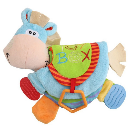 123-Newborn Baby Rattles Teether Toys Cute Donkey Animal Cloth Book For Toddlers Learning early Education Toys Christmas Gift