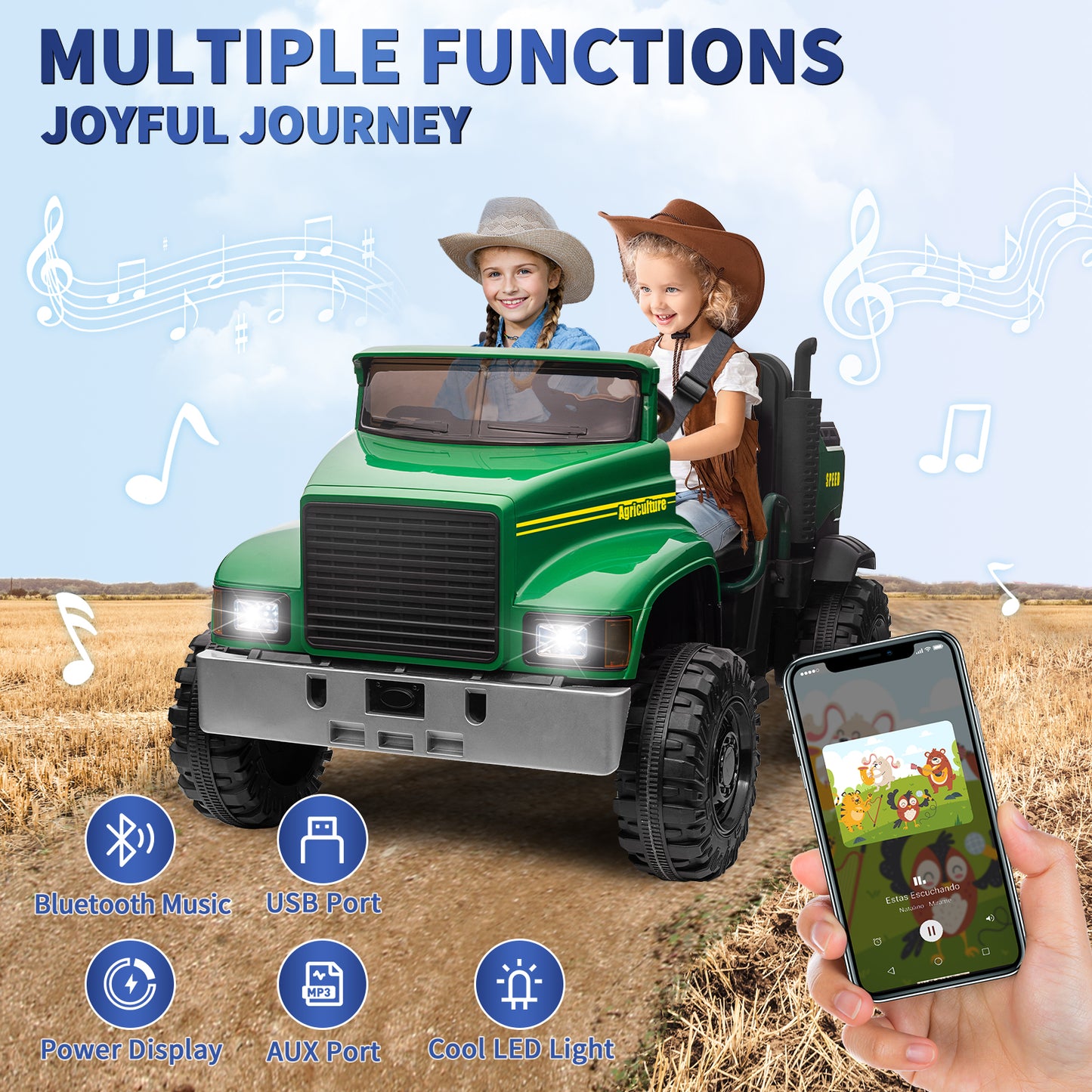24V Kids Ride on Car Tractor with Remote Control 222