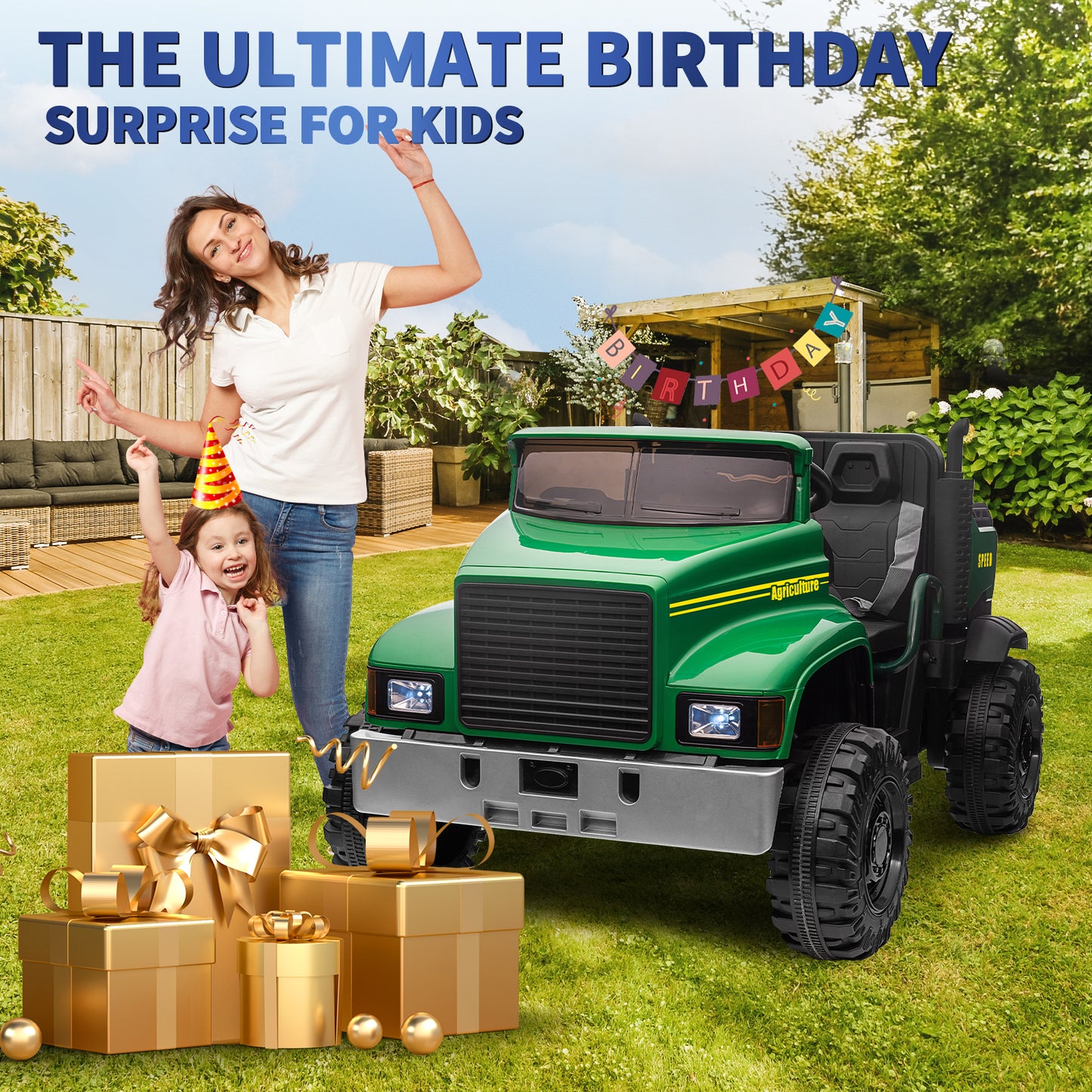 24V Kids Ride on Car Tractor with Remote Control 222