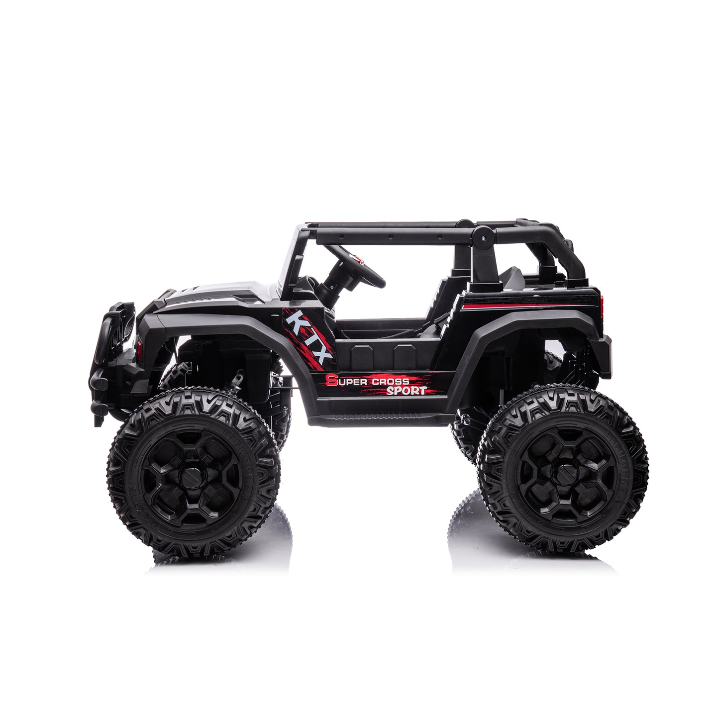 24V Kids Ride On Truck Car with Parents Remote Control, 2x200W Engine, 9AH Battery Electric Powered Ride On Toys w/ Spring Suspension, 3 Speeds, USB/MP3 Music, Story for Girls Boys, Black