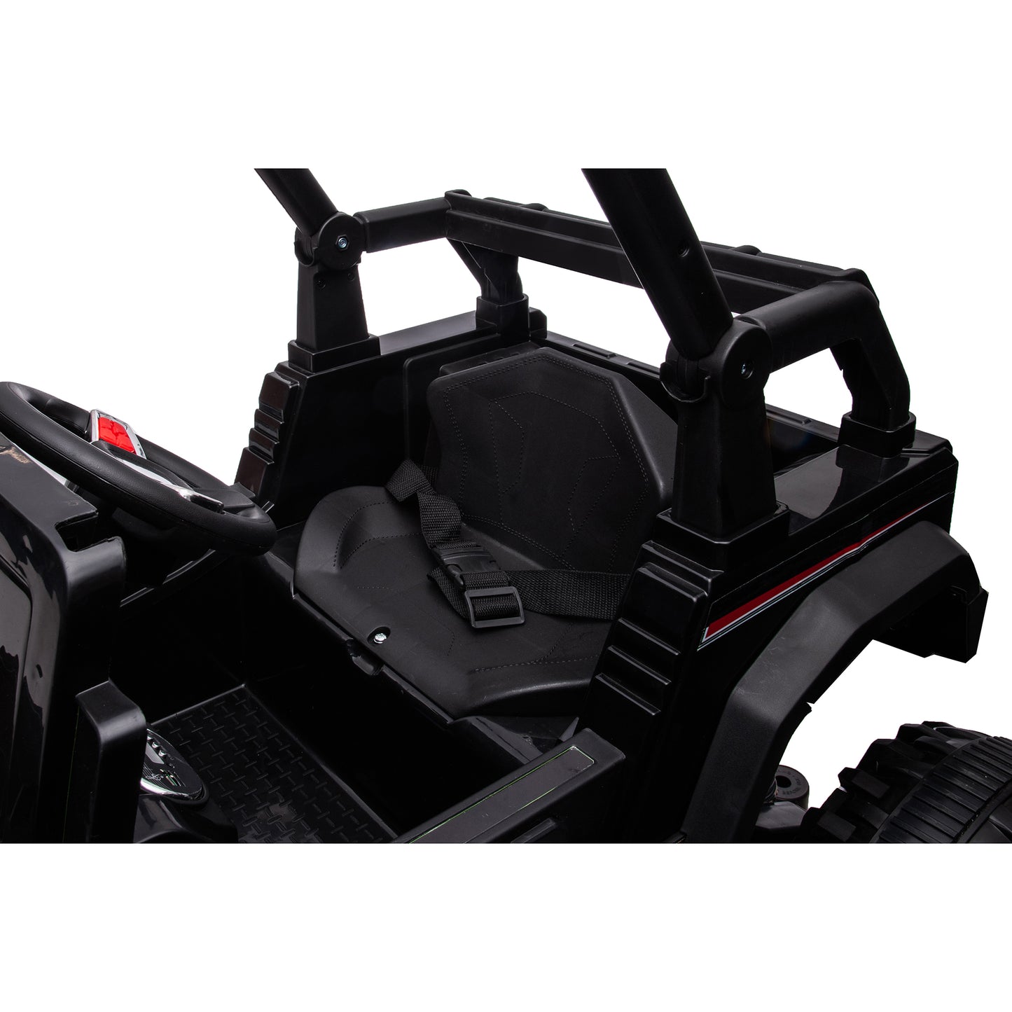 24V Kids Ride On Truck Car with Parents Remote Control, 2x200W Engine, 9AH Battery Electric Powered Ride On Toys w/ Spring Suspension, 3 Speeds, USB/MP3 Music, Story for Girls Boys, Black