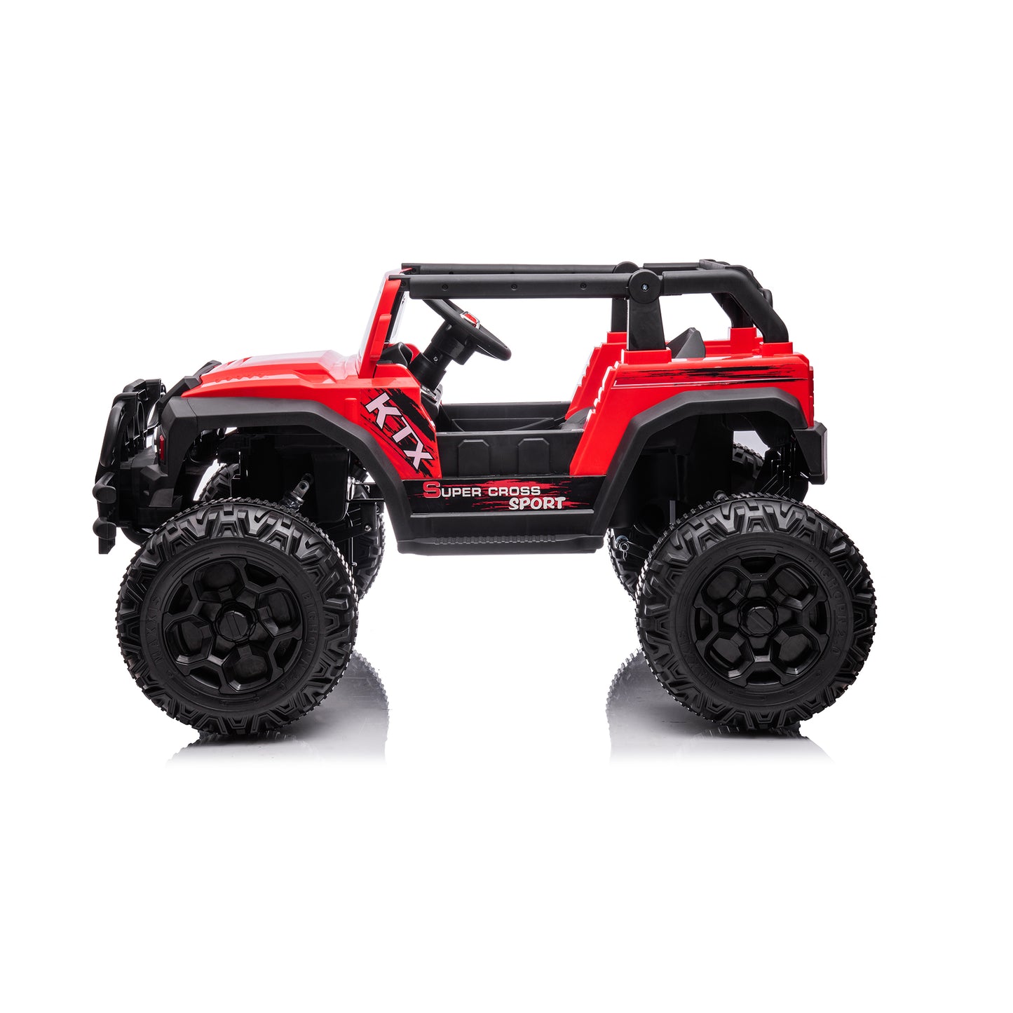24V Kids Ride On Truck Car with Parents Remote Control, 2x200W Engine, 9AH Battery Electric Powered Ride On Toys w/ Spring Suspension, 3 Speeds, USB/MP3 Music, Story for Girls Boys, Red