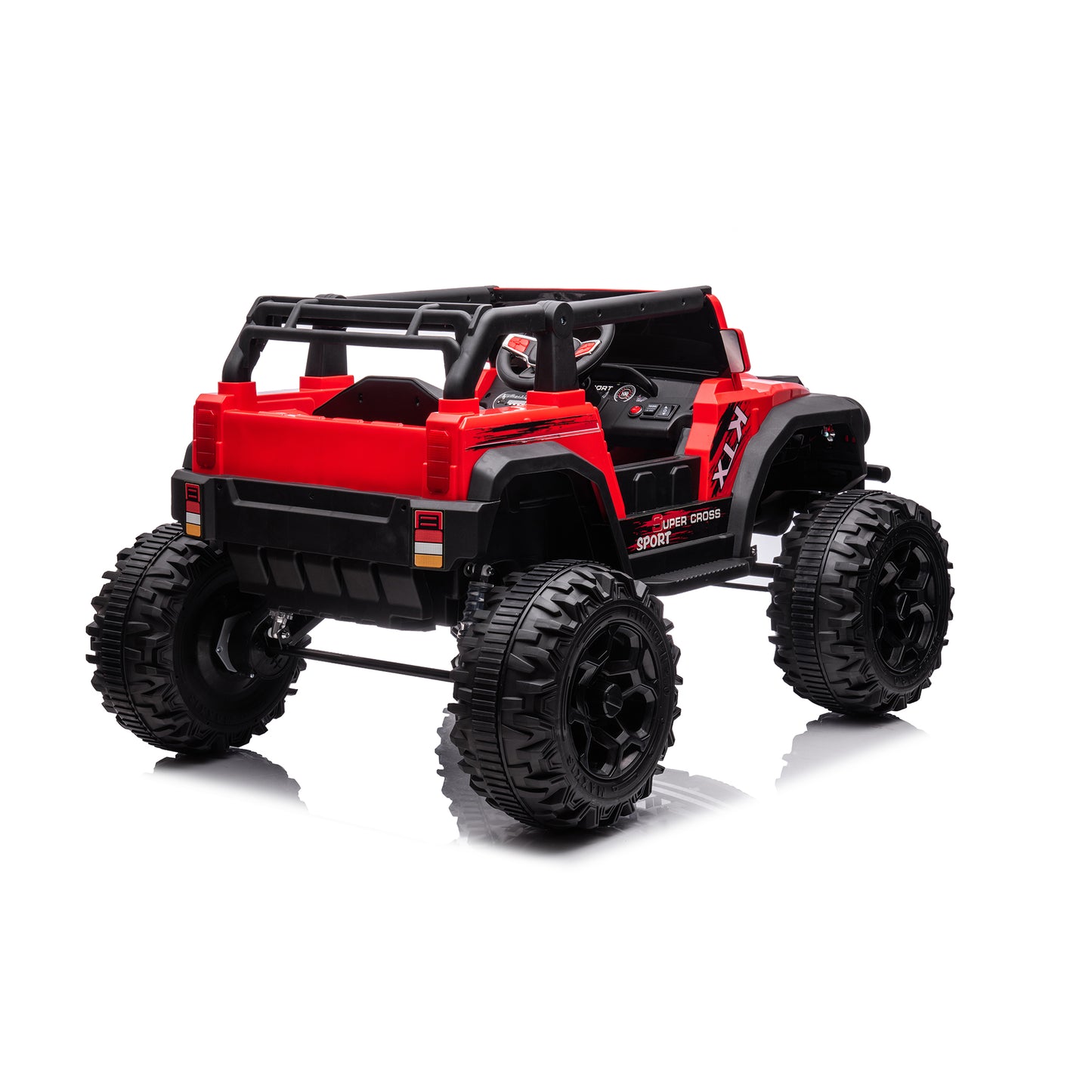 24V Kids Ride On Truck Car with Parents Remote Control, 2x200W Engine, 9AH Battery Electric Powered Ride On Toys w/ Spring Suspension, 3 Speeds, USB/MP3 Music, Story for Girls Boys, Red