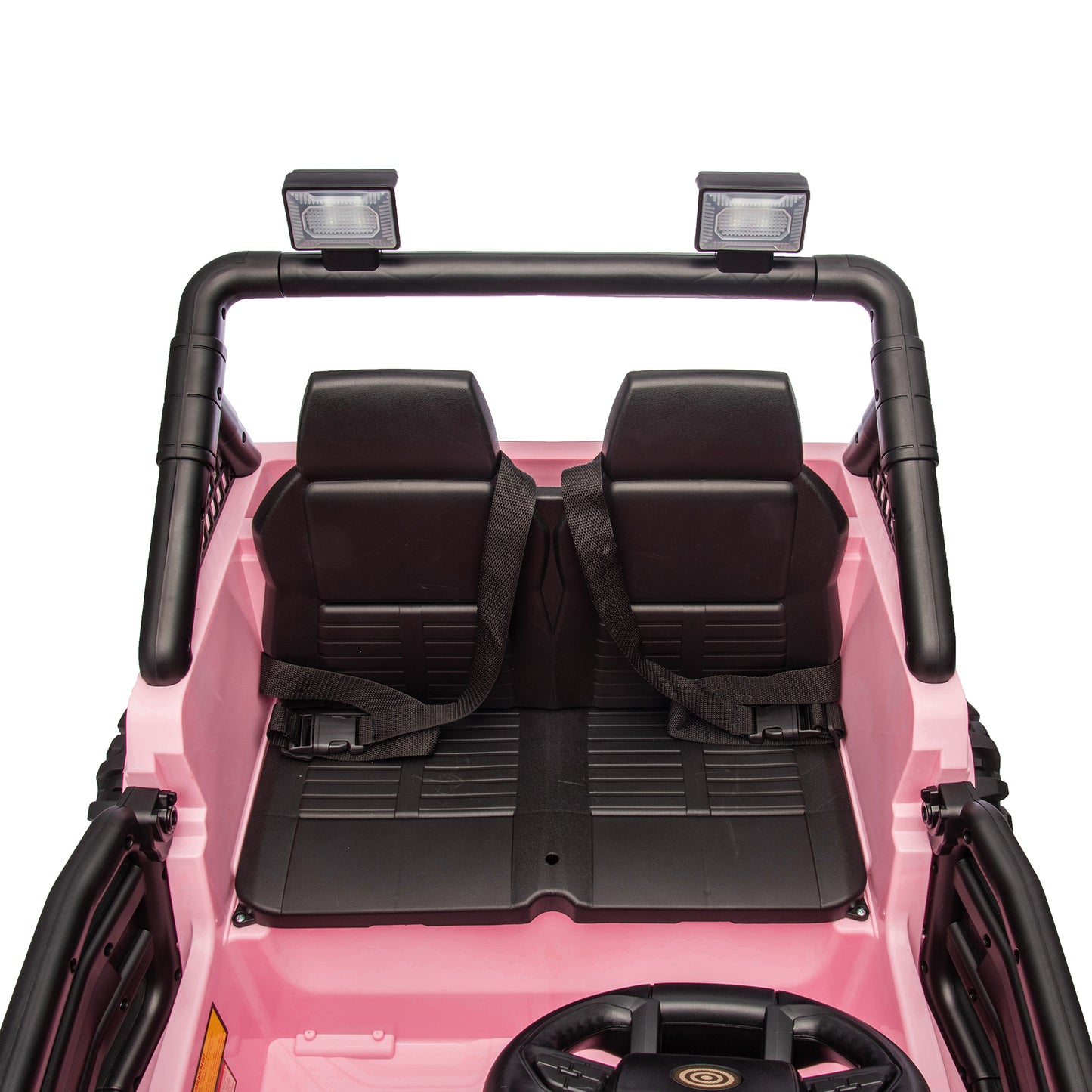 4x4 24V Kids Ride on Car Truck w/ 2 Seater Remote Control, 4*200W Motor 9AH Battery Powered Electric Ride on Toys Car, 3 Speeds, Wheels,Spring Suspension, Bluetooth Music for Girls Boys, Pink