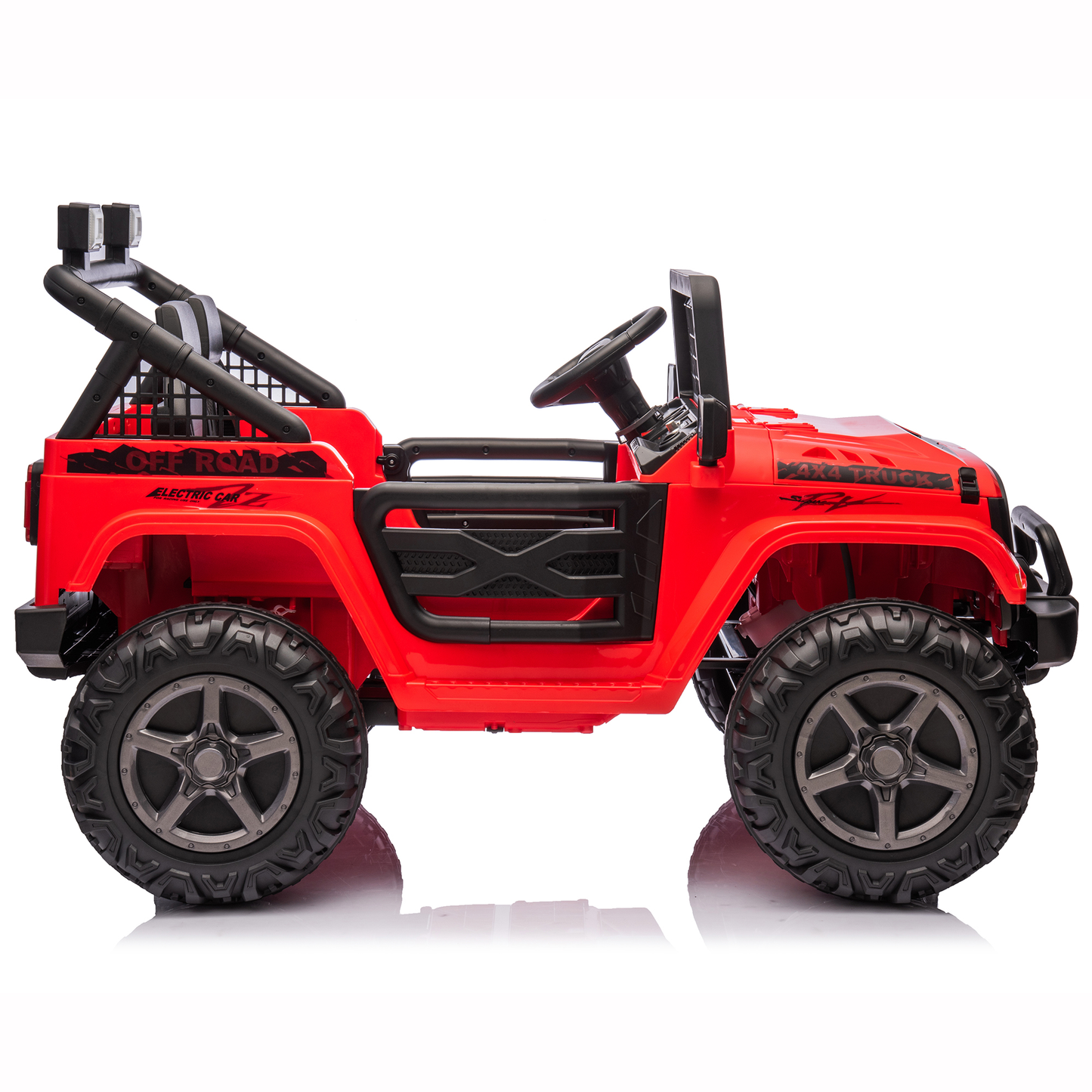 4x4 24 Volts Ride on Car Truck w/ 2 Seater & Remote Control, 4*200W Motor 9AH Battery Powered Electric Ride on Toys Car, 3 Speeds, Wheels, Spring Suspension, Bluetooth Music, Big Kids, Red