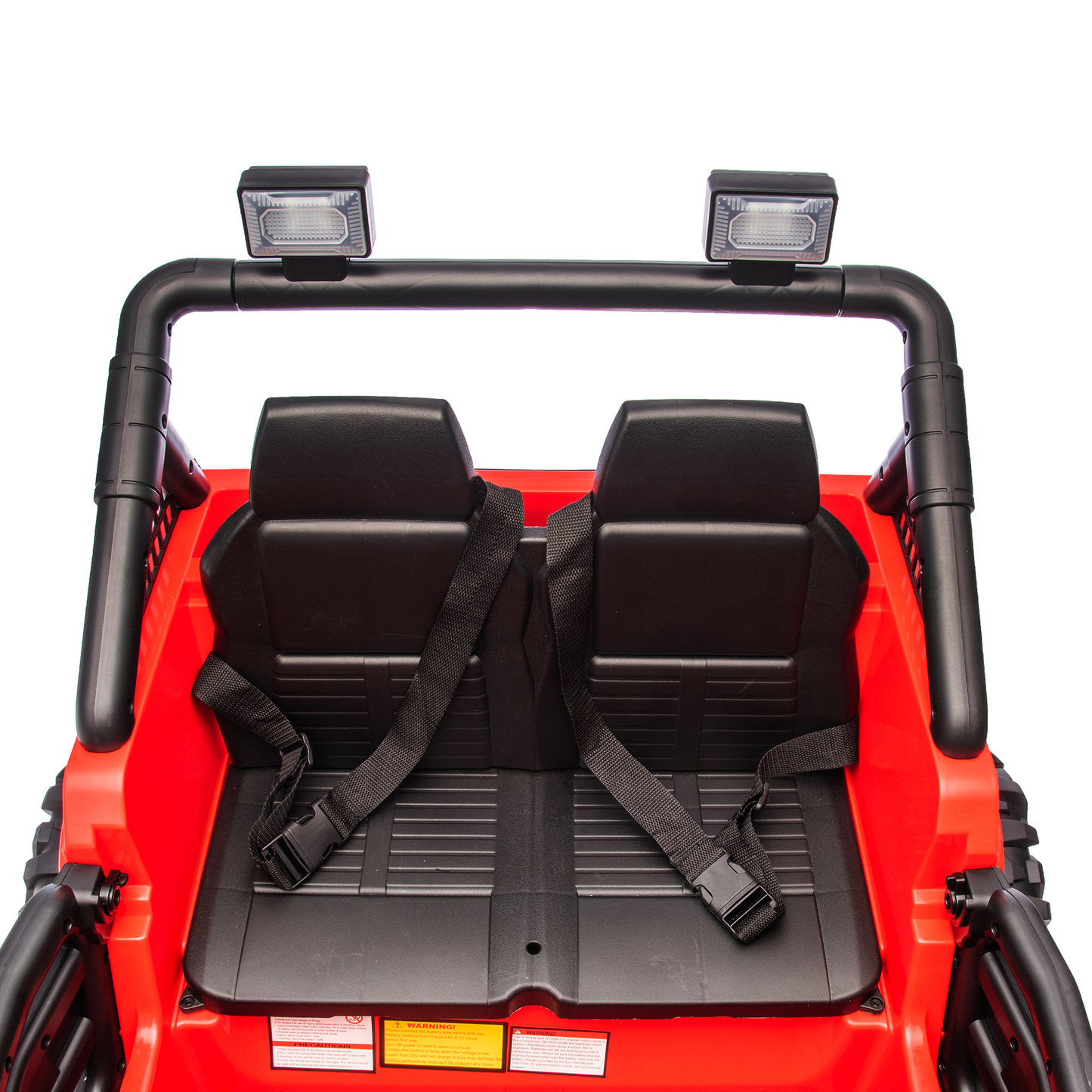 Joyracer 24V Ride on Truck Car w/ Remote, 2 Seater 4WD/2WD Switchable Electric Car for Kids, 4x100W Motor Power Four Wheels, Kids Outdoor Toys for Boys Girls, Max Speed 6Mph, Bluetooth/Music, Red--055