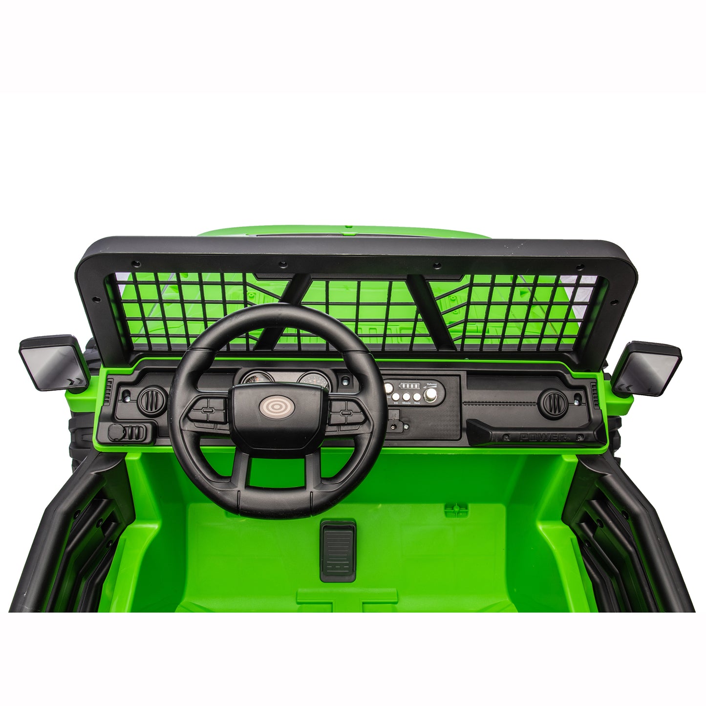 Joyracer 24V Ride on Truck Car w/ Remote, 2 Seater 4WD/2WD Switchable Electric Car for Kids, 4x100W Motor Power Four Wheels, Kids Outdoor Toys for Boys Girls, Max Speed 6Mph, Bluetooth/Music, Green--055