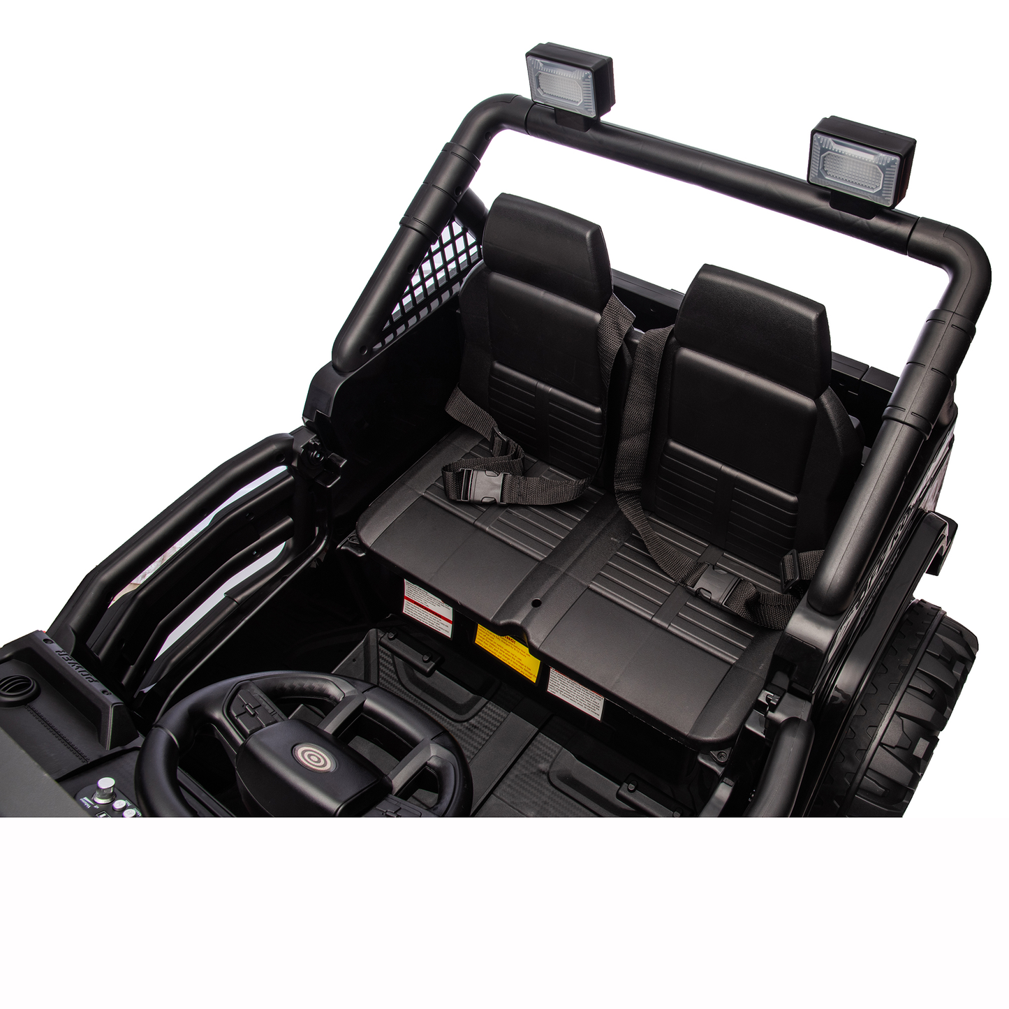 4x4 24V Kids Ride on Truck Car w/ 2 Seater Remote Control, 4*200W Motor 9AH Battery Powered Electric Ride on Toys Car, Wheels, 3 Speeds, Spring Suspension, Bluetooth Music Big Kids, Black