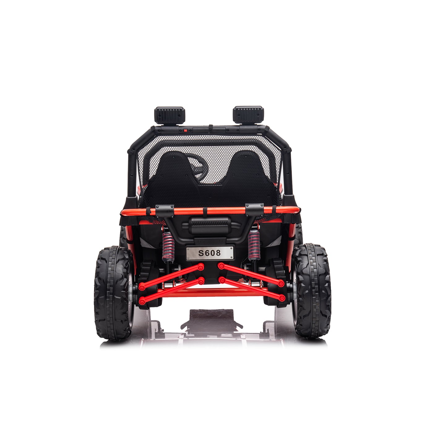 24V 4WD Kids Ride On UTV Car with Remote Control, 2 Seater Electric Off-Road UTV Toy w/ 4x80W Motors, 10AH Large Battery Powered, 3 Speed, Bluetooth, Radio, LED Light, Red