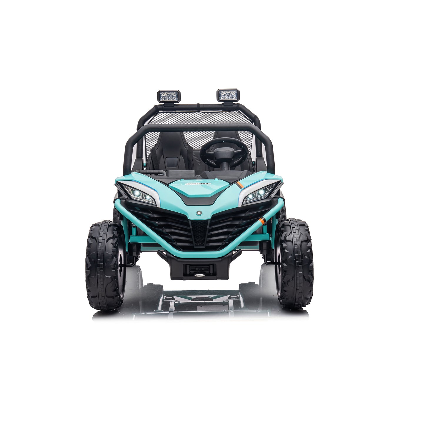 24V 4WD Kids Ride On UTV Car with Remote Control, 2 Seater Electric Off-Road UTV Toy w/ 4x80W Motors, 10AH Large Battery Powered, 3 Speed, Bluetooth, Radio, LED Light, Green