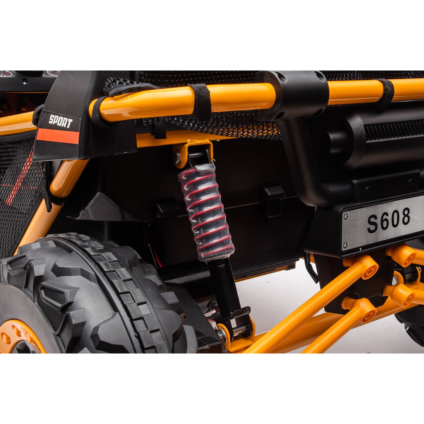 24V 4WD Kids Ride On UTV Car with Remote Control, 2 Seater Electric Off-Road UTV Toy w/ 4x80W Motors, 10AH Large Battery Powered, 3 Speed, Bluetooth, Radio, LED Light, Red