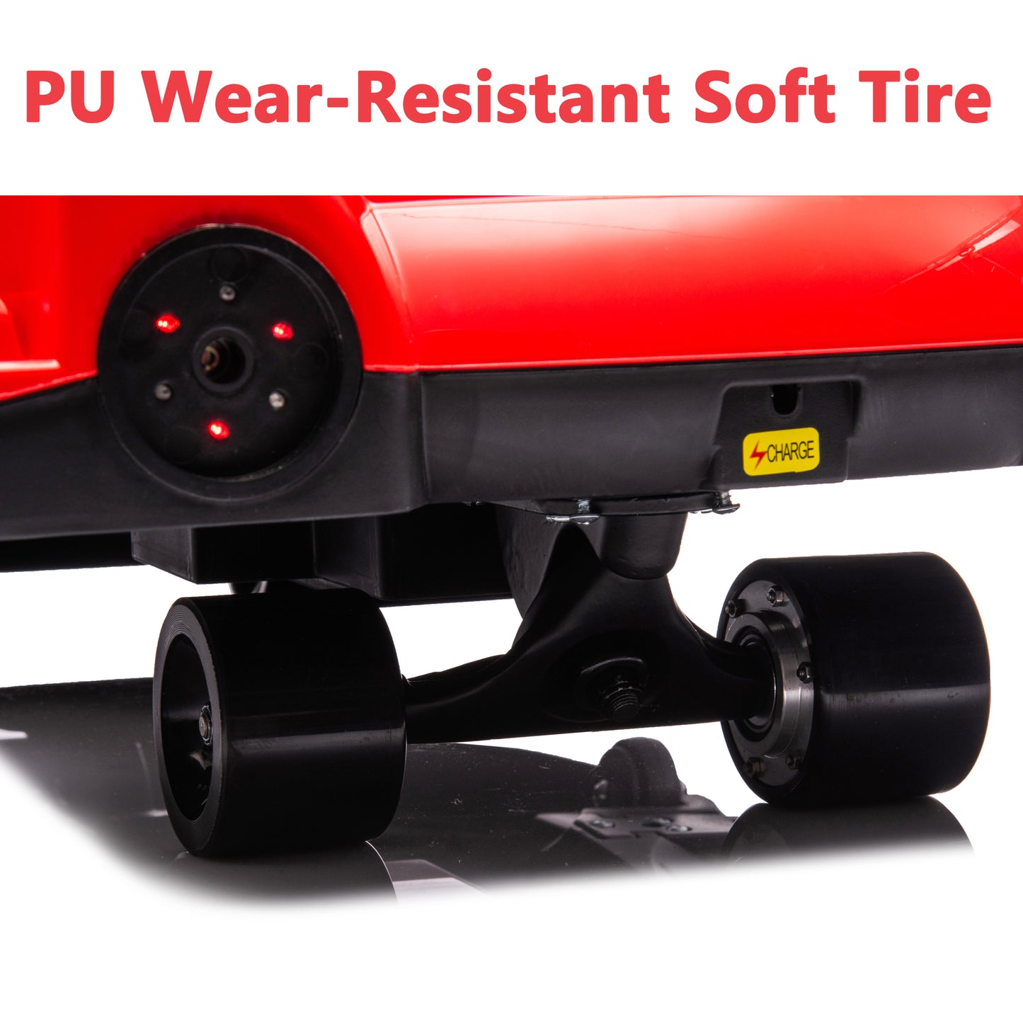 24V Ride on Toys with 200W Hub Motor Up to 7MPH, Battery Powerd Ride on Drift Car, Color Tail Spray, Accelerator Pedal, PU Tires, Gravity Steering, Bluetooth Music for Big Kids Ages 6+, Blue