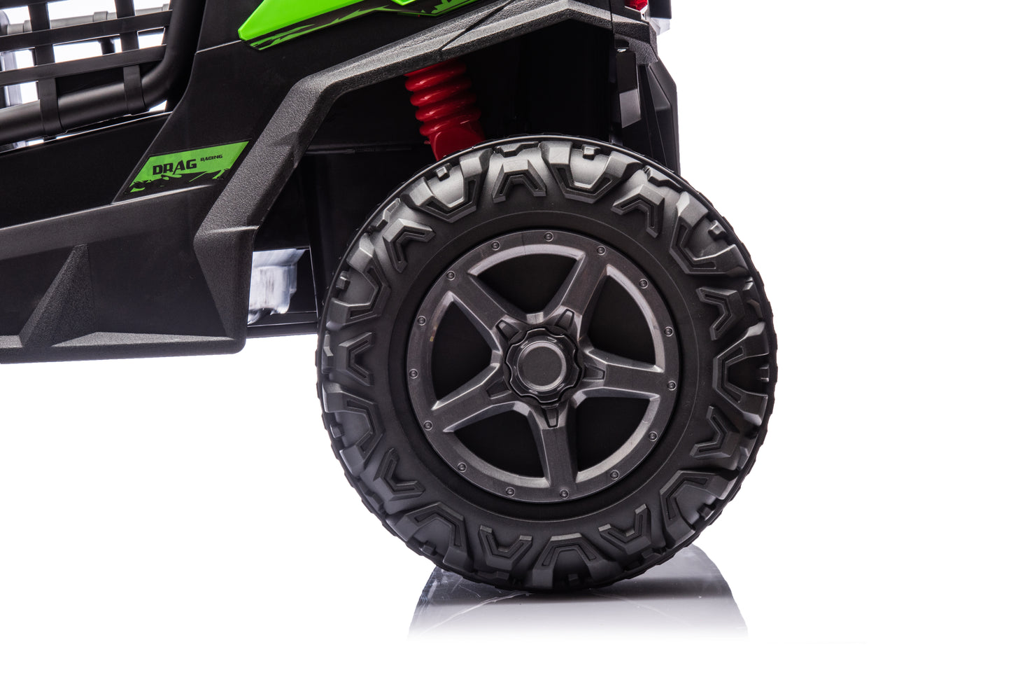 Joyracer 4WD 24 V Ride on Toys UTV with 2 XL Seaters, 4*200W Motor Kid Electric Power Car Wheels with Remote Control, LED Lights, Spring Suspension, 3 Speeds, Bluetooth Music