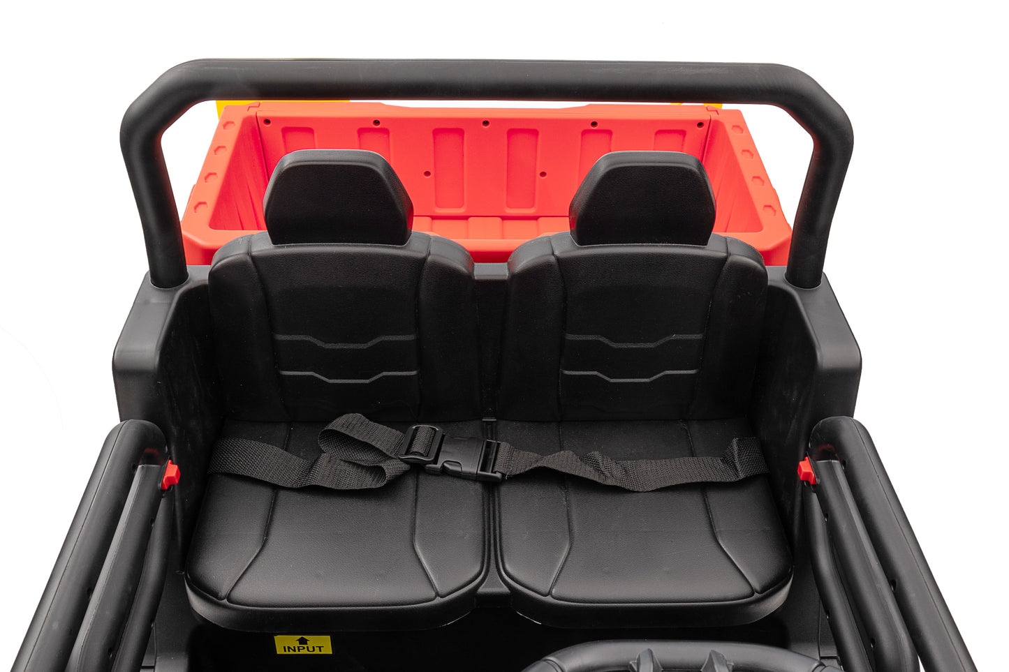 24V Ride on Toys with Remote Control, Kids Ride on Truck 2 Seater, Electric Ride on Tractor with Trailer